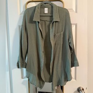 Kona Sol Sage Green Casual Button Down Shirt